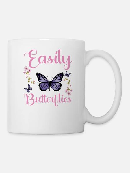 Easily Butterflies - Tasse - Weiß