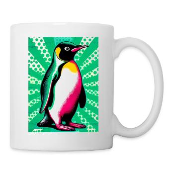 Pinguin - Tasse - Weiß - Rechts