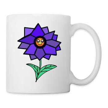 Geometrische Blumen  Kawaii-Blume - Tasse - Weiß - Rechts