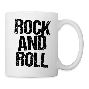 Rock'n'Roll-Design für Distressed Typografie - Tasse - Weiß - Rechts