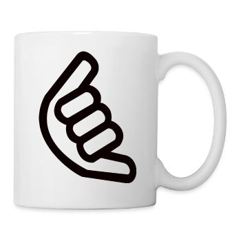 Signe de la main Shaka – Signe de surfeur - Mug blanc - blanc - Droite