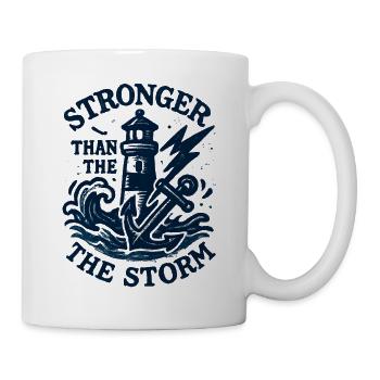 Plus Fort que la Tempête : Force Inébranlable - Mug blanc - blanc - Droite