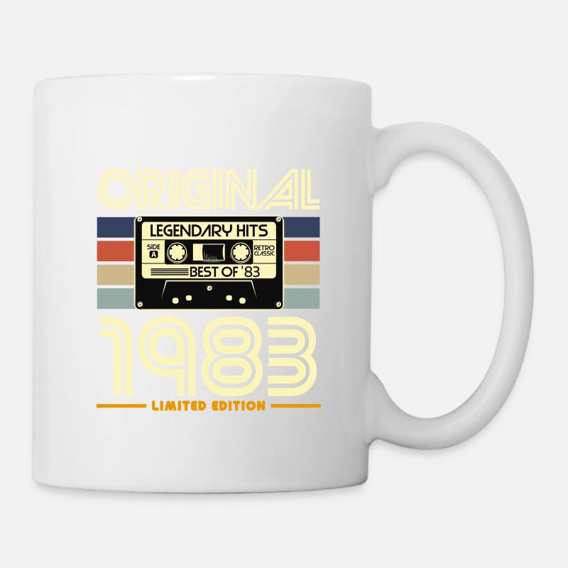 Originale Retro-Kassette von 1983 - Tasse - Weiß