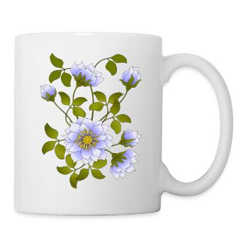 Fleur - Mug blanc - blanc - Droite