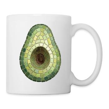 Avocado Mosaic - Modern Foodie Gift - Mug - white - Right