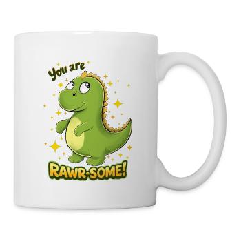 Dino RAWR - QUEL charme - Mug blanc - blanc - Droite