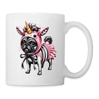 Pugicorn Costume Illustration Unicorn Pug - Mug - white - Right