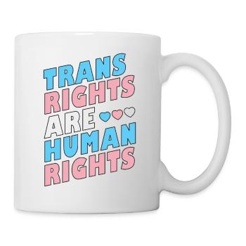 LGBTQ Pride Month - Trans Rights Are Human Rights - Mug - white - Right