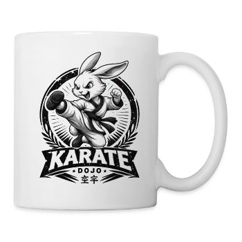 Karate Hase Dojo Kampfsport Fun Design - Tasse - Weiß - Rechts