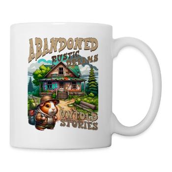 Unerzählte Geschichten: Rustikale Hütte - Tasse - Weiß - Rechts