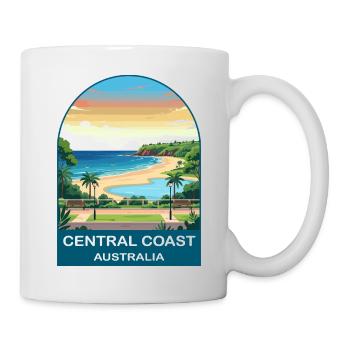 Central Coast Australien Strandreiseplakat - Tasse - Weiß - Rechts