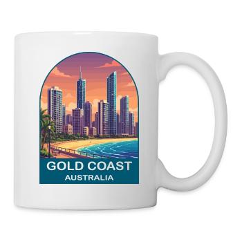 Art de voyage de Gold Coast Australia Surfers Paradise - Mug blanc - blanc - Droite
