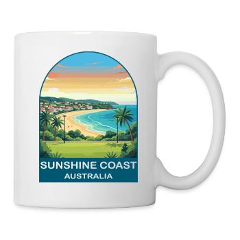 Sunshine Coast Australia Beach Travel Poster - Mug - white - Right