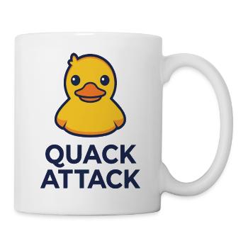 Quack-Angriff Gummienten-Grafik - Tasse - Weiß - Rechts