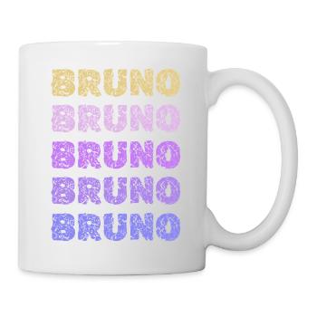Bruno Repeated Pastel Letters - Tasse - Weiß - Rechts