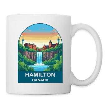 Hamilton Canada Wasserfall City Reiseplakat - Tasse - Weiß - Rechts