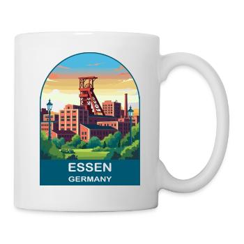 Essen, Deutschland, Zollverein Industriereise, Kunst - Tasse - Weiß - Rechts