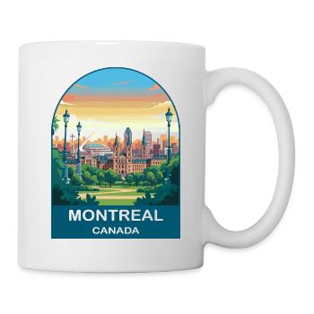 Affiche de voyage au stade canadien de Montréal - Mug blanc - blanc - Droite