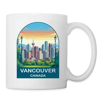 Vancouver Canada Harbour Centre Travel Art - Mug - white - Right