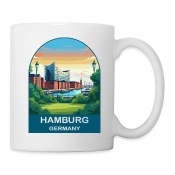 Hamburg Germany Travel Art Poster - Mug - white - Right