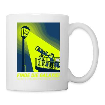 Lichtverschmutzung Astronomie Teleskop Humor Desig - Tasse - Weiß - Rechts