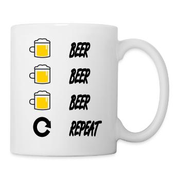 beer beer beer repeat - Mug - white - Right