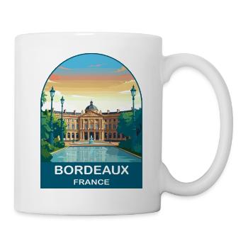 Bordeaux France Vintage City Travel Poster - Mug - white - Right