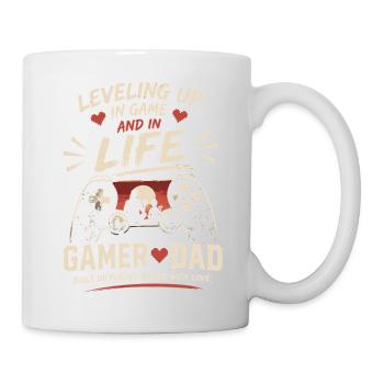 Papa Gamer : Level Up dans le Jeu et la Vie - Mug blanc - blanc - Droite