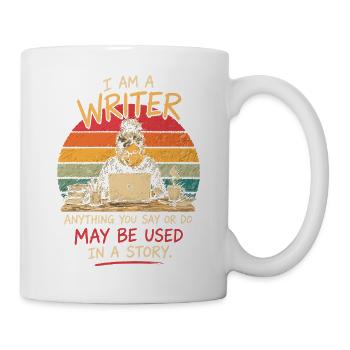 Leidenschaftlicher Schriftsteller, kreatives Zitat - Tasse - Weiß - Rechts