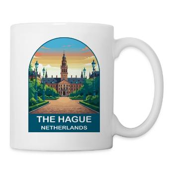 The Hague Netherlands Binnenhof Vintage Art - Mug - white - Right