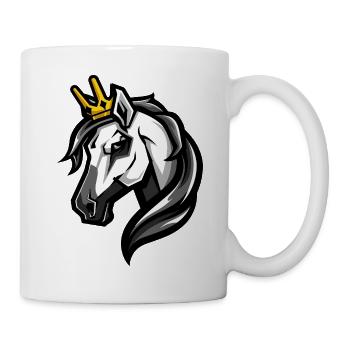 Pferd Kopf Krone - Tasse - Weiß - Rechts