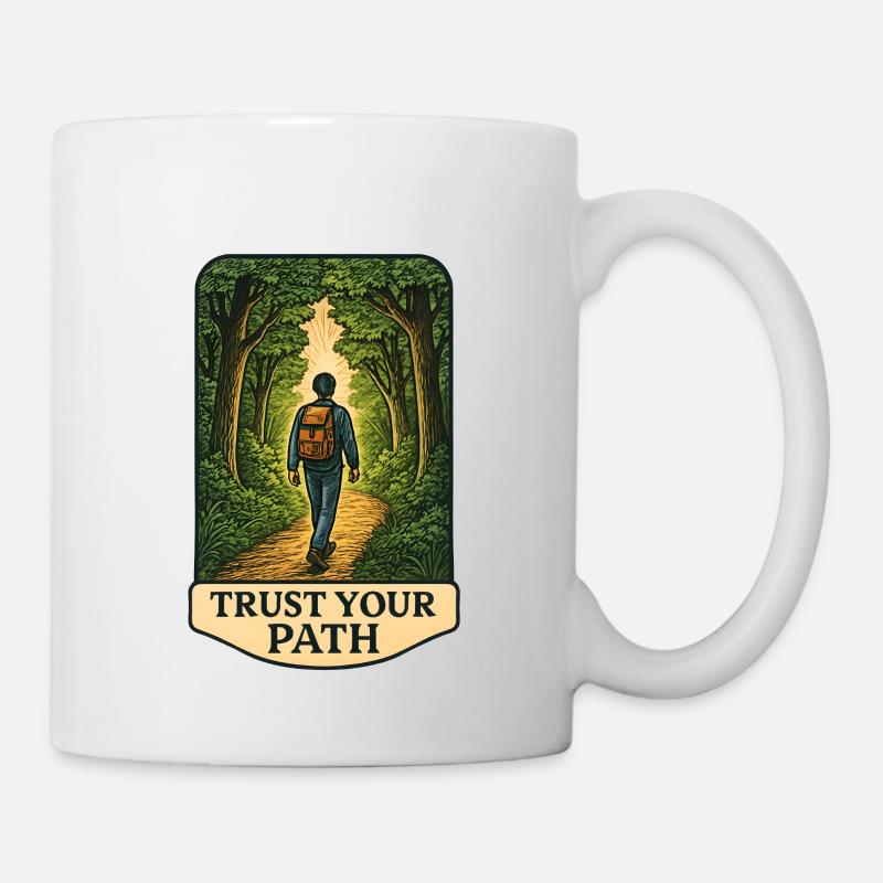 Trust de chemins dans la forêt - Mug blanc - blanc