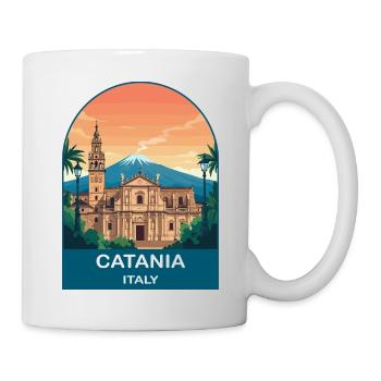 Catania Italy Vintage Travel Poster Art - Mug - white - Right