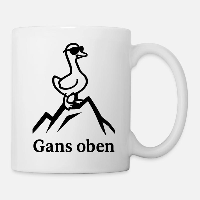 Dunkle Silhouette Muster - Tasse - Weiß