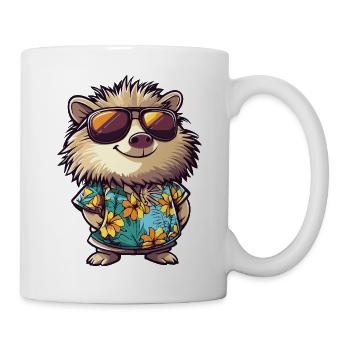 Vacances de bandes dessinées du hérisson - Mug blanc - blanc - Droite