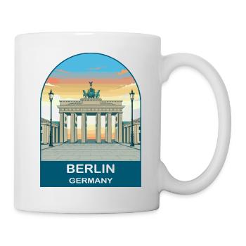 Berlin Germany TV Tower Vintage Travel Art - Mug - white - Right
