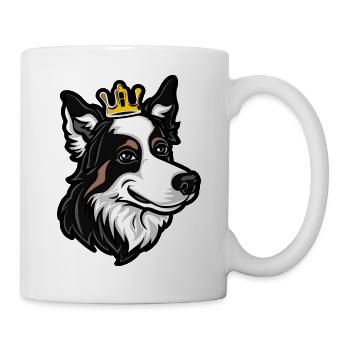 Border Collie Hund Krone - Tasse - Weiß - Rechts