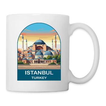 Istanbul Turkey Vintage Travel Poster Art - Mug - white - Right