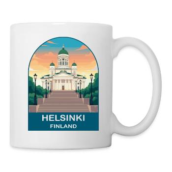 Helsinki Finland Vintage Travel Poster - Mug - white - Right
