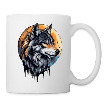Wolf Mond - Tasse - Weiß - Rechts