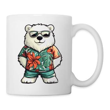 Vacances de bandes dessinées Polar Bear - Mug blanc - blanc - Droite