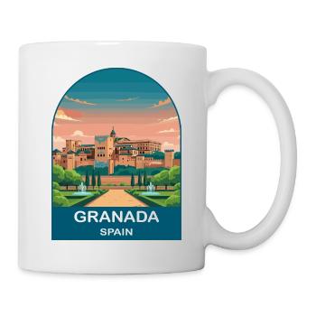 Granada Spain Vintage Travel Poster Art - Mug - white - Right