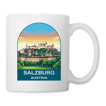 Salzburg Austria Vintage Travel Poster Art - Mug - white - Right