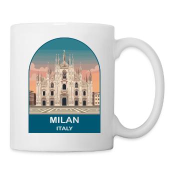 Milan, Italie, affiches de voyage vintage - Mug blanc - blanc - Droite