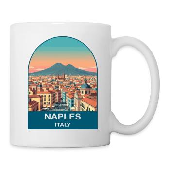 Art d’affiches de voyage vintage à Naples, Italie - Mug blanc - blanc - Droite