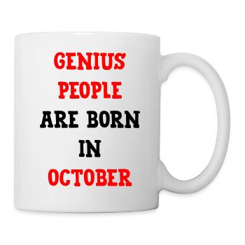 Baby Genius Birth Gift October - Mug - white - Right