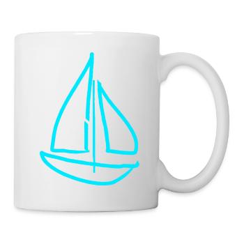 Voilier Voilier - Mug blanc - blanc - Droite