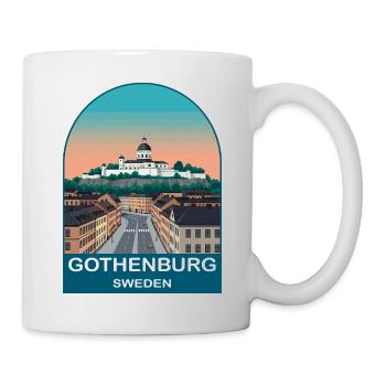Gothenburg Sweden Vintage Travel Poster Art - Mug - white - Right