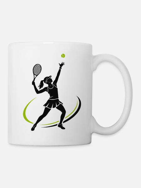 Tennis Mädchen - Tasse - Weiß