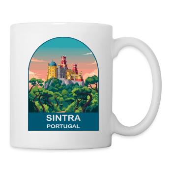 Sintra Portugal Vintage Travel Poster Art - Mug - white - Right